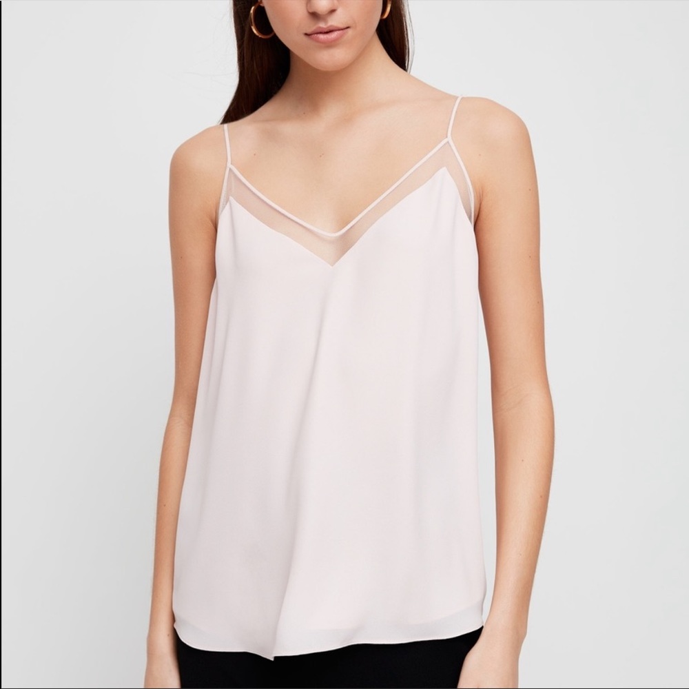 Aritzia Babaton * Galen Camisole Mesh Detail * Rose Quartz * Sz M *